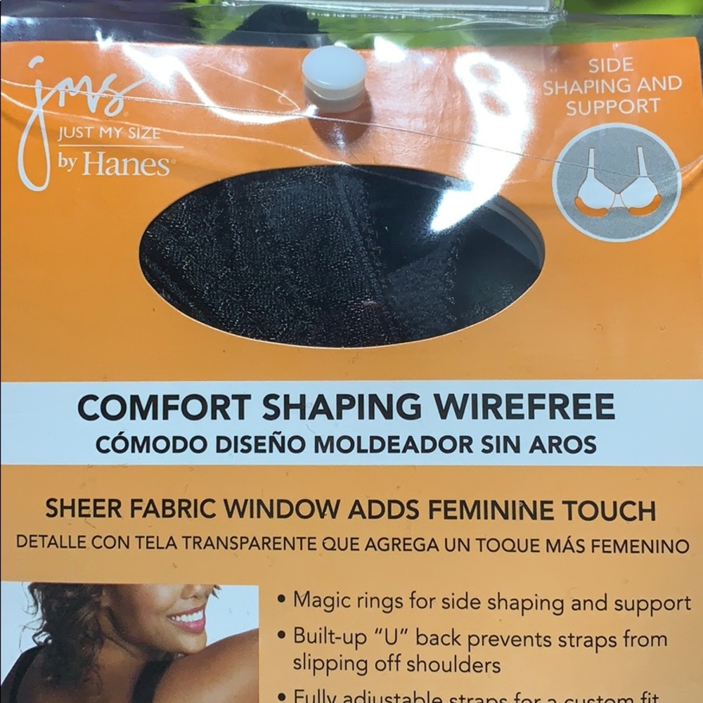 Black wire free bra. New.